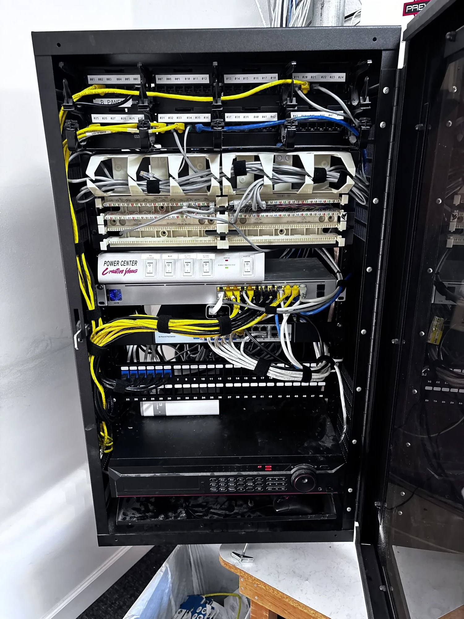 Network Cabinet Clean-Up — after clean-up